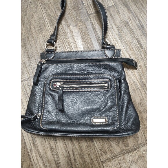 The Sak Pebbled Leather Purse Dark Brown Bag Cross Body Shoulderbag Hand… - Picture 3 of 14